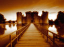 bodiam castle sepia 